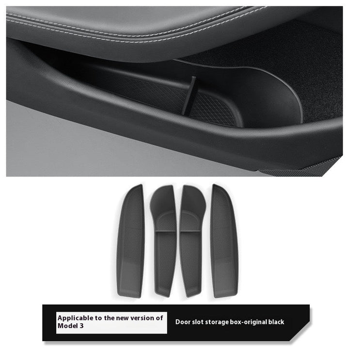 Tesla's new Model 3/Y/X/S door storage box full TPE door slot storage box accessories - Modxgear