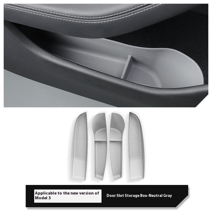 Tesla's new Model 3/Y/X/S door storage box full TPE door slot storage box accessories - Modxgear